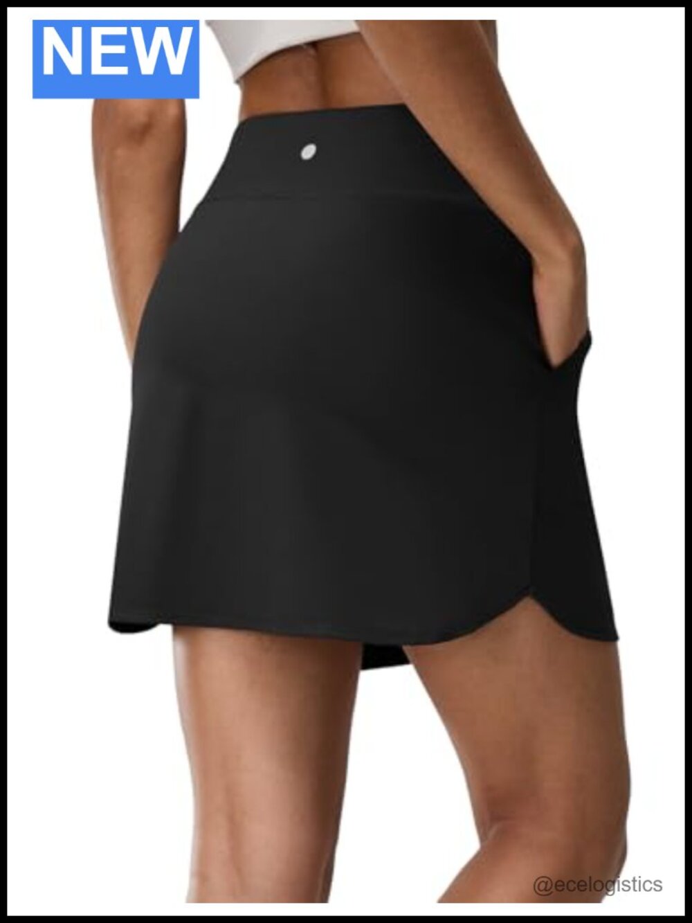 Tummy Control Modest Swim Skirt Built-in Shorts High Waisted Skort